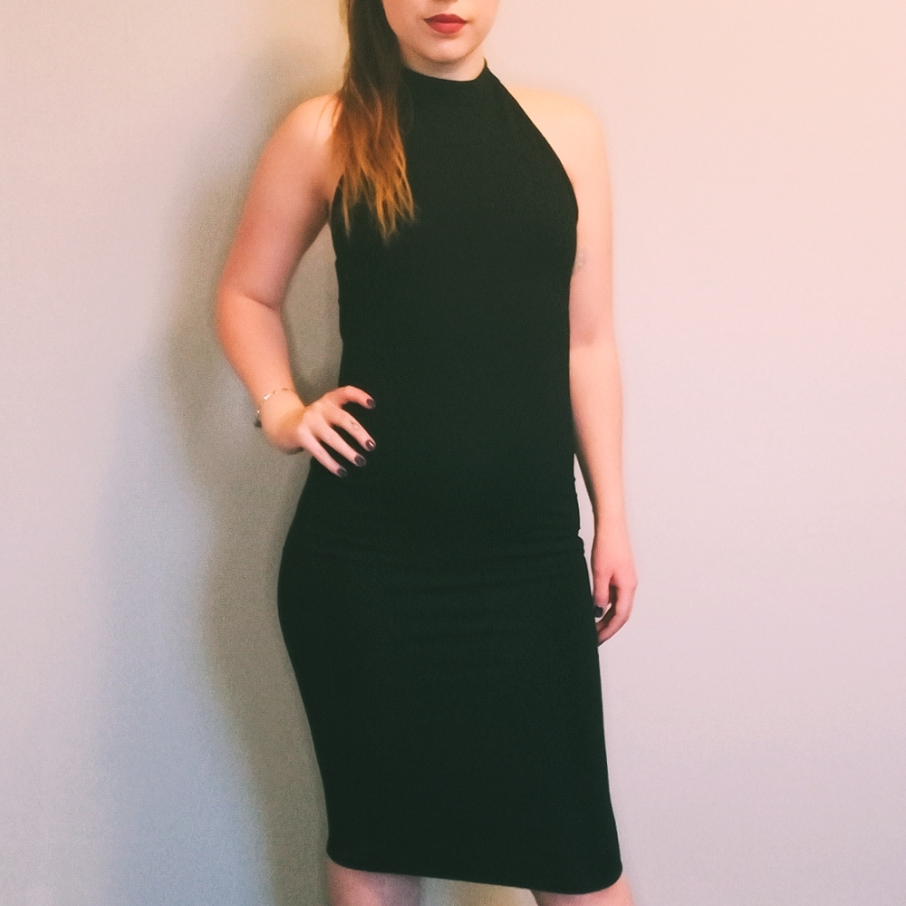 ENOUGH ABOUT ME Halter Dress